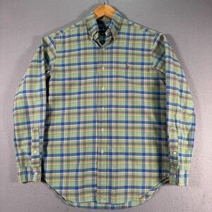 Vintage Ralph Lauren Button Down Shirt Mens Small Multicolor Flesh Pony Loud Y2K